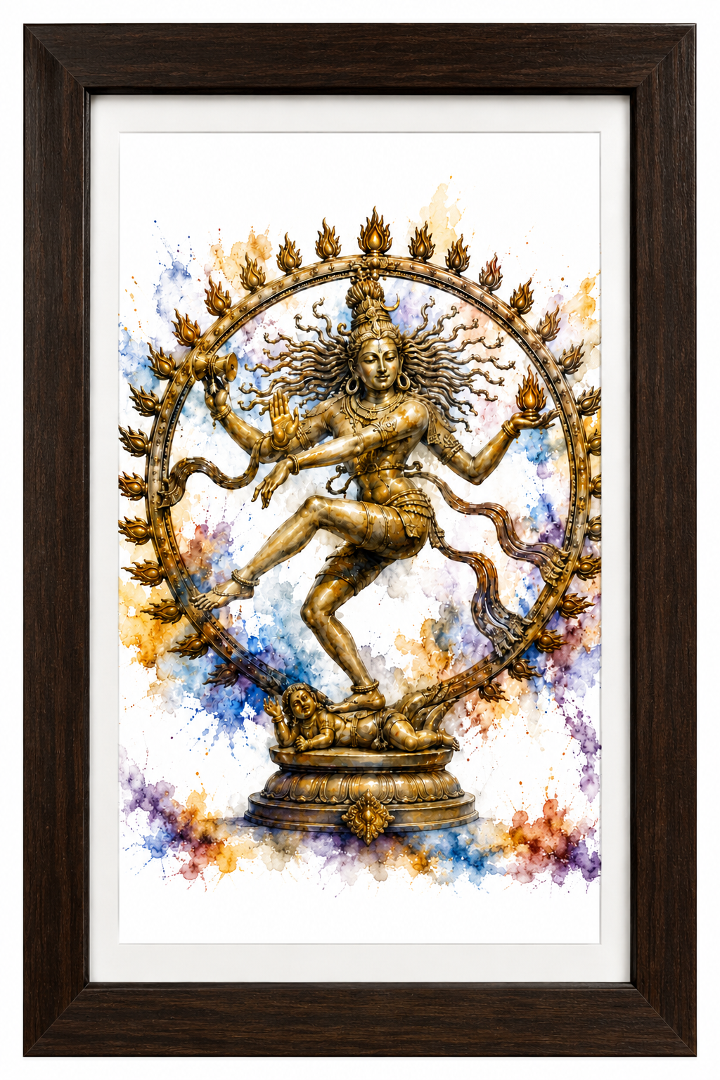 Lord Nataraja Framed Digital Painting – 18 x 12 Inches