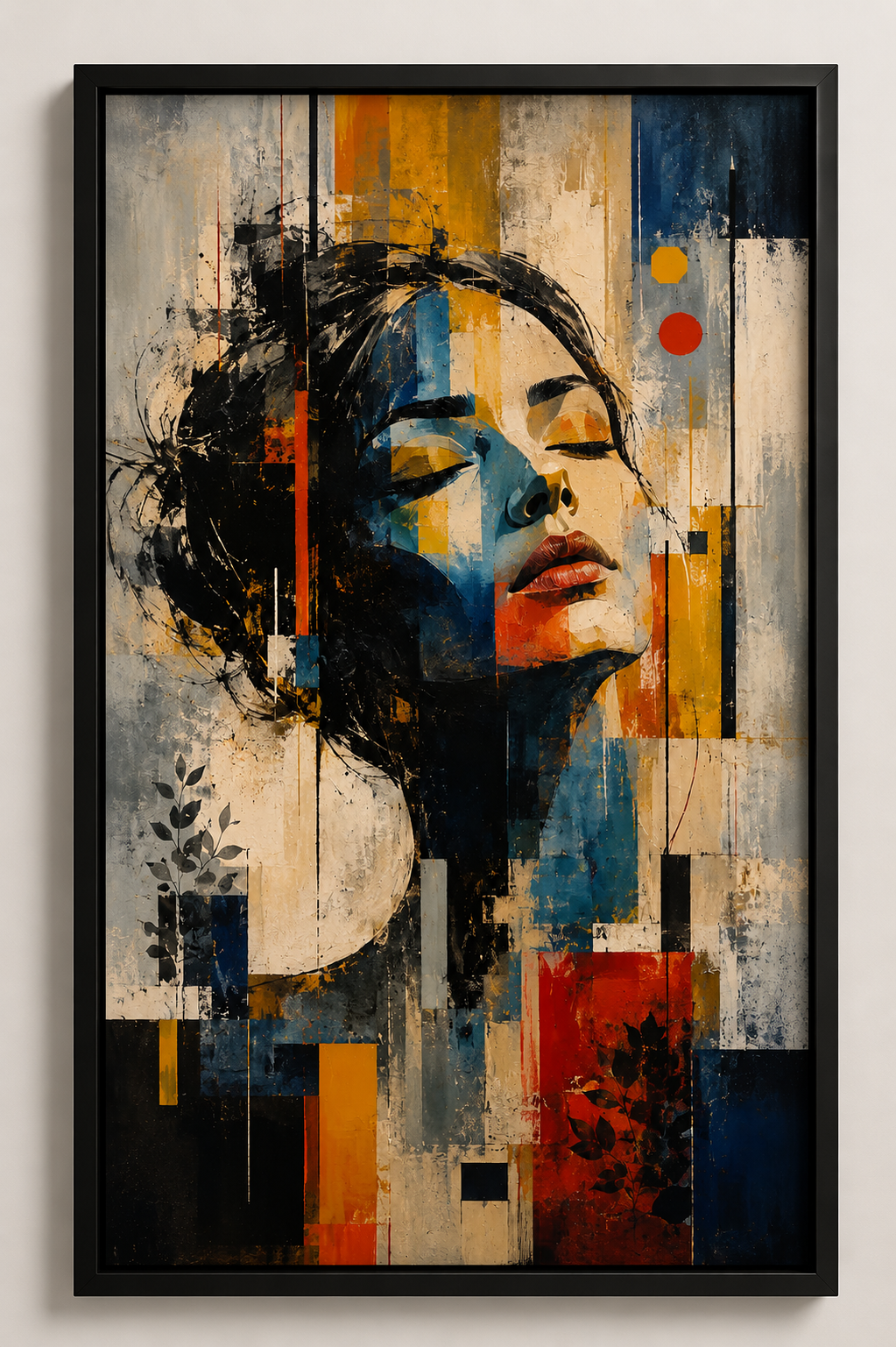 Modern Art Framed Digital Painting – 18 x 12 Inches