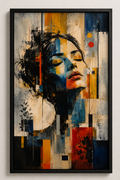 Modern Art Framed Digital Painting – 18 x 12 Inches